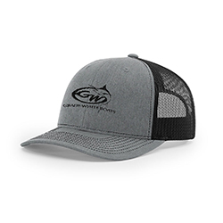 Richardson Snapback Trucker Hat, Grey/Black